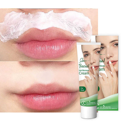 Painless Facial Hair Removal Cream- Instant Glow, Zero Ouch!